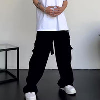 Mujer Pockets Baggy Pants For Men