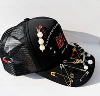 Made In Seconds Custom Black Trucker Hat with Accessories