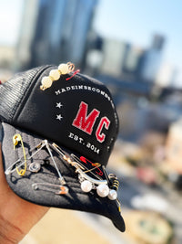 Made In Seconds Custom Black Trucker Hat with Accessories