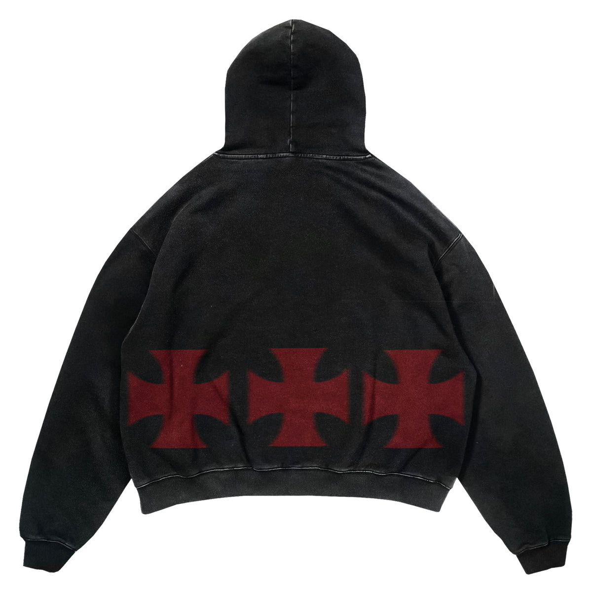 Skull Face Cross Hoodie
