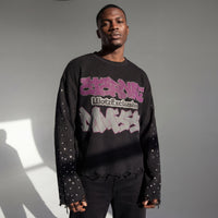 Eternal Exclusive Distressed SweatShirt W Rhinestones